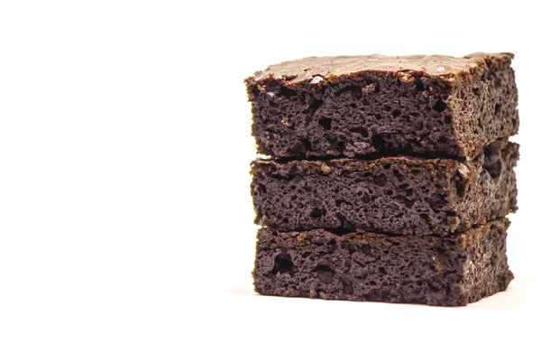 Chocolate brownie, selective focus. — Stock Photo, Image