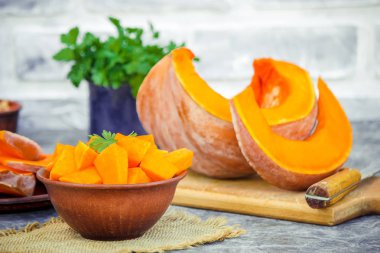 Kabak parçaları. Seçici odak. 