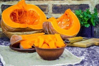 Kabak parçaları. Seçici odak. 