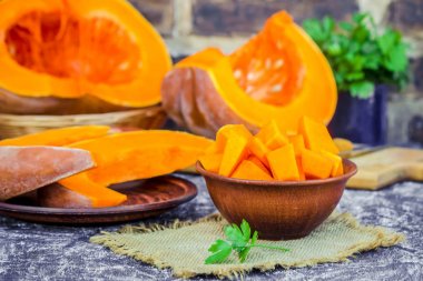 Kabak parçaları. Seçici odak. 