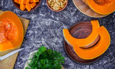 Kabak parçaları. Seçici odak. 