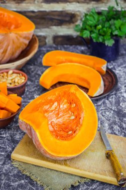 Kabak parçaları. Seçici odak. 