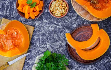 Kabak parçaları. Seçici odak. 