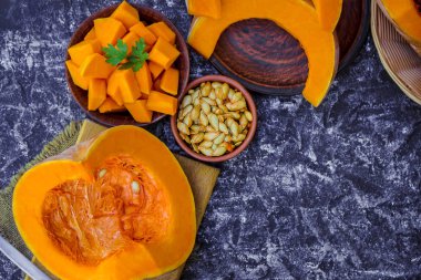 Kabak parçaları. Seçici odak. 