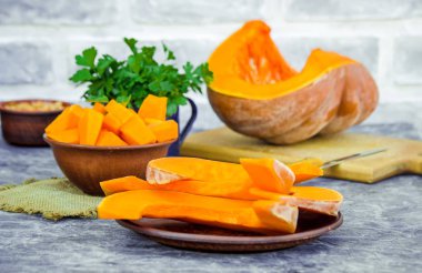 Kabak parçaları. Seçici odak. 