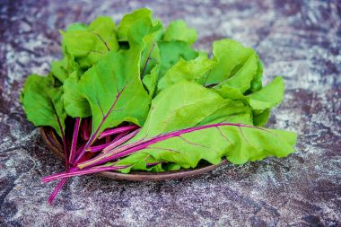 pancar yaprakları. Mangold. seçici odak.