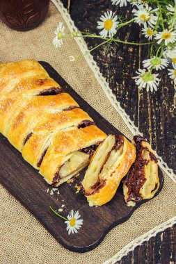 Çikolatalı pasta. Seçici odak.