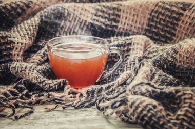 Bir fincan çay. Konfor. Seçici odak. 