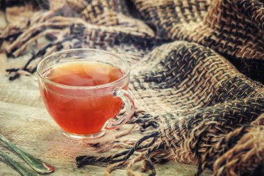 Bir fincan çay. Konfor. Seçici odak. 