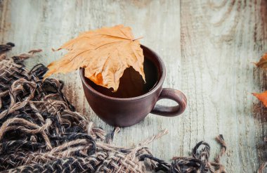 Bir fincan çay. Konfor. Seçici odak. 