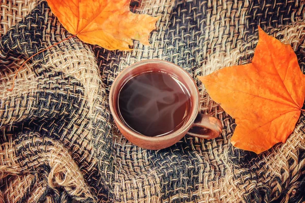 Una taza de té. Comodidad. Enfoque selectivo . — Foto de Stock