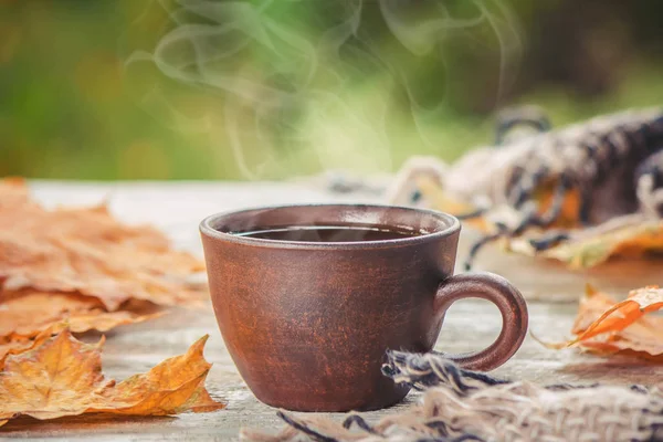Una tazza di tè. Comfort. Focus selettivo . — Foto Stock