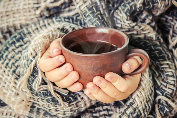 Bir fincan çay. Konfor. Seçici odak. 