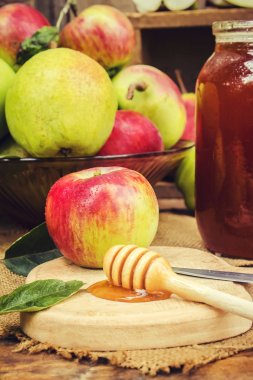 Bal ve meyve. Seçici odak. 