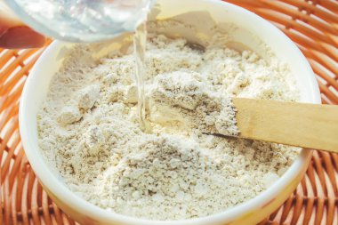 Kozmetik kil. Seçici odak. 