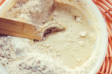 Kozmetik kil. Seçici odak. 