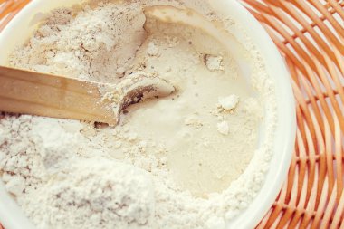 Kozmetik kil. Seçici odak. 