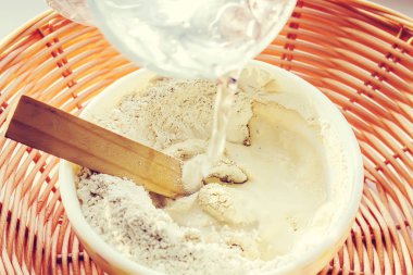 Kozmetik kil. Seçici odak. 