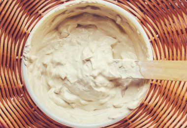 Kozmetik kil. Seçici odak. 