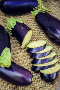 Patlıcan. Seçici odak. 