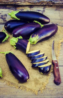 Patlıcan. Seçici odak. 