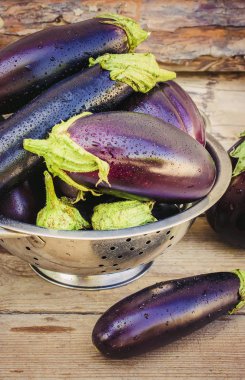 Patlıcan. Seçici odak.