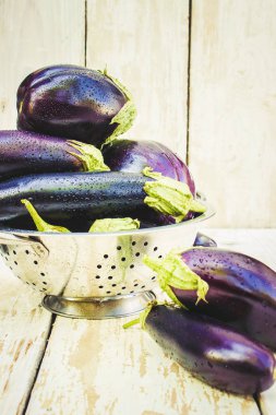 Patlıcan. Seçici odak.