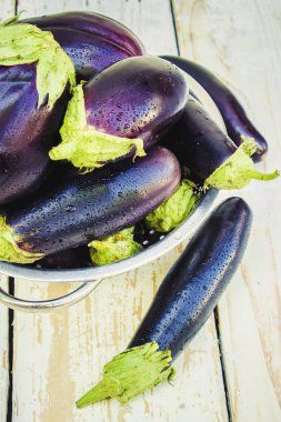 Patlıcan. Seçici odak.