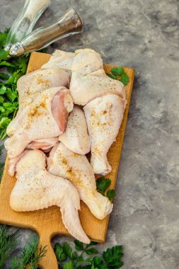 Tavuk eti, seçici odak. 