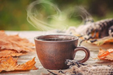 Bir fincan çay. Konfor. Seçici odak. 