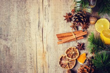 Noel arka plan. Seçici odak. 