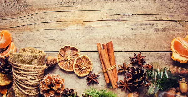 Noel arka plan. Seçici odak. 