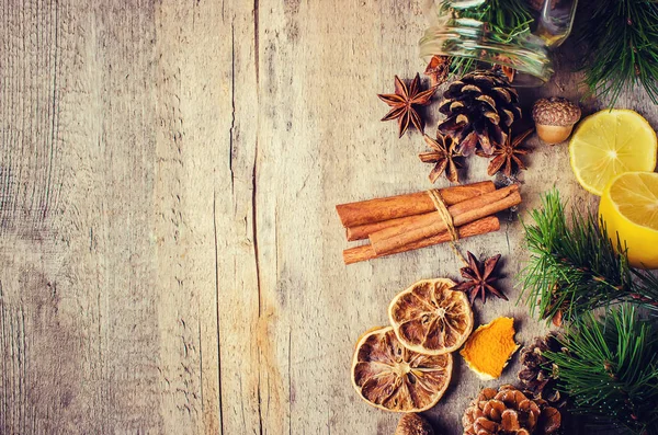 Noel arka plan. Seçici odak. 