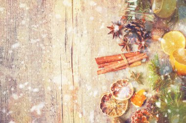 Noel arka plan. Seçici odak. 