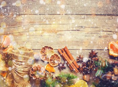 Noel arka plan. Seçici odak. 