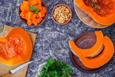 Kabak parçaları. Seçici odak. 