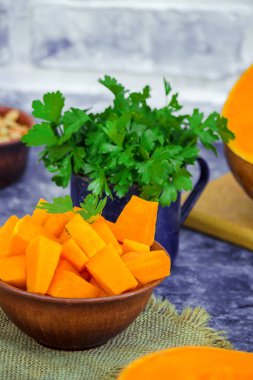 Kabak parçaları. Seçici odak. 