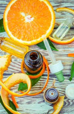 Portakal esans. Seçici odak. 