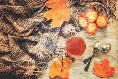 Bir fincan çay. Konfor. Seçici odak. 