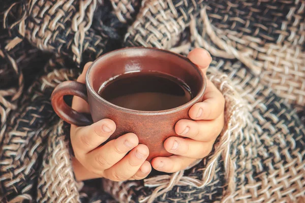 Bir fincan çay. Konfor. Seçici odak. 