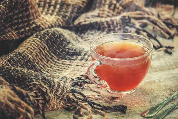 Bir fincan çay. Konfor. Seçici odak. 