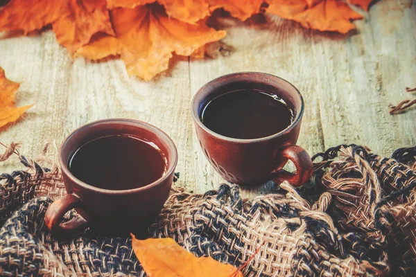 Bir fincan çay. Konfor. Seçici odak. 