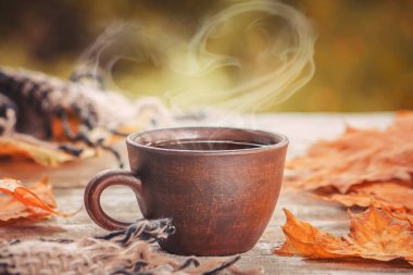 Bir fincan çay. Konfor. Seçici odak. 