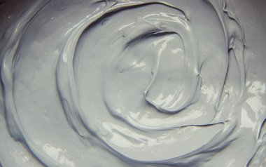 Çamur maskesi kil mineralleri Ölü Deniz'in ile. Doku. Seçici odak.