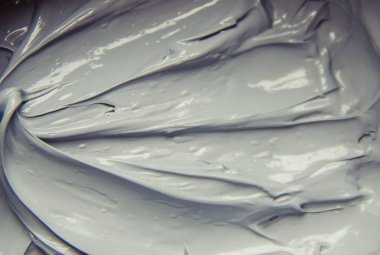 Çamur maskesi kil mineralleri Ölü Deniz'in ile. Doku. Seçici odak.