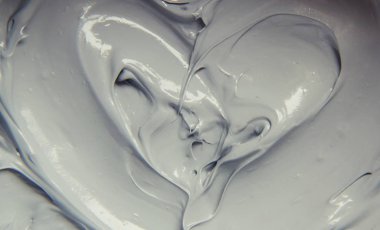 Çamur maskesi kil mineralleri Ölü Deniz'in ile. Doku. Seçici odak.