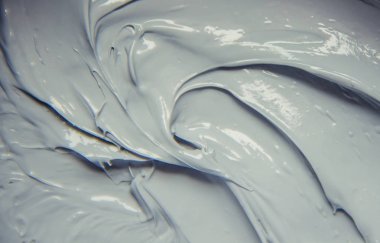 Çamur maskesi kil mineralleri Ölü Deniz'in ile. Doku. Seçici odak.