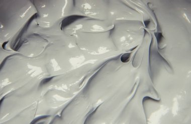 Çamur maskesi kil mineralleri Ölü Deniz'in ile. Doku. Seçici odak.