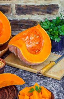 Kabak parçaları. Seçici odak. 