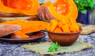 Kabak parçaları. Seçici odak. 